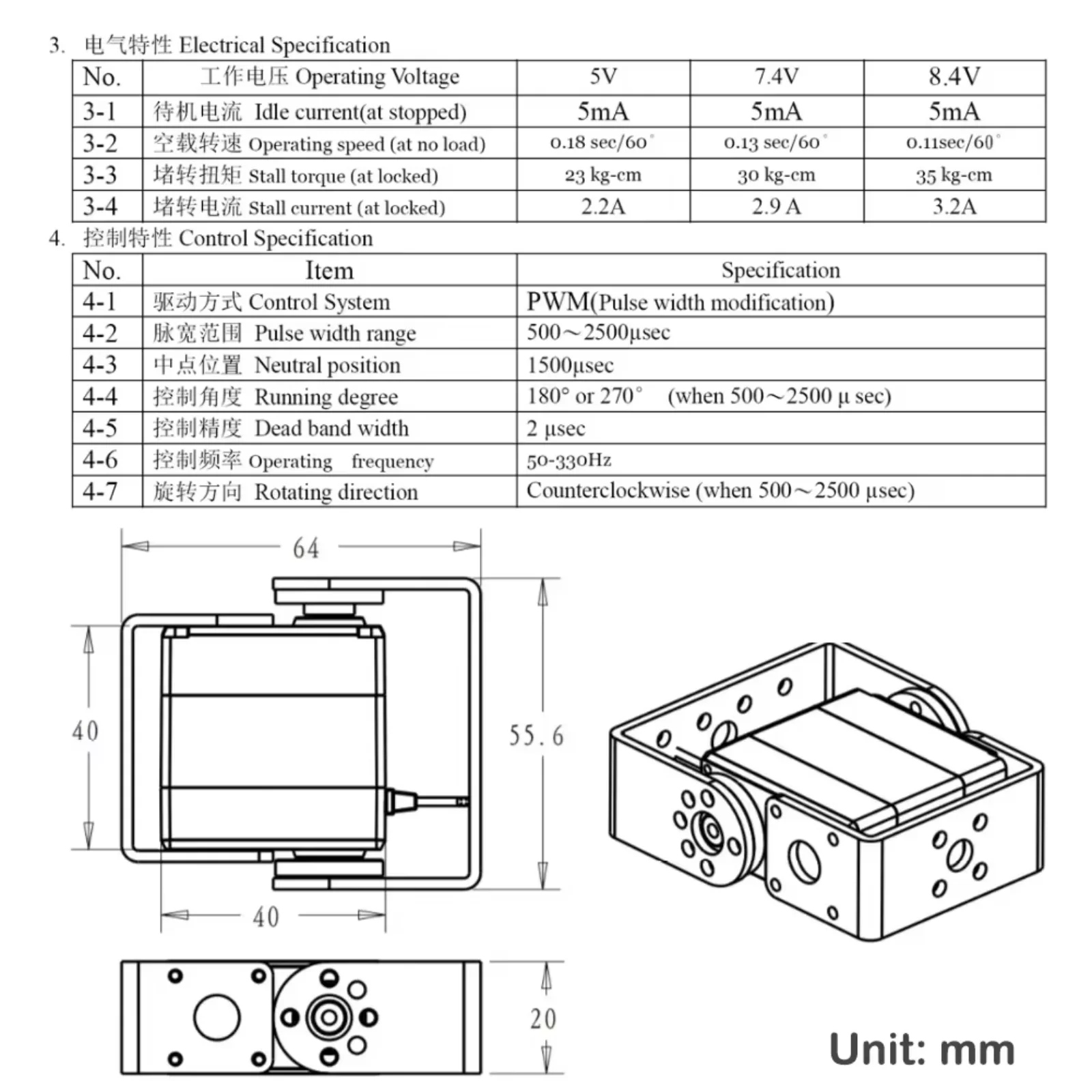 Ensemble de 1/2/4 servomoteurs - Torque Wrench avis et prix